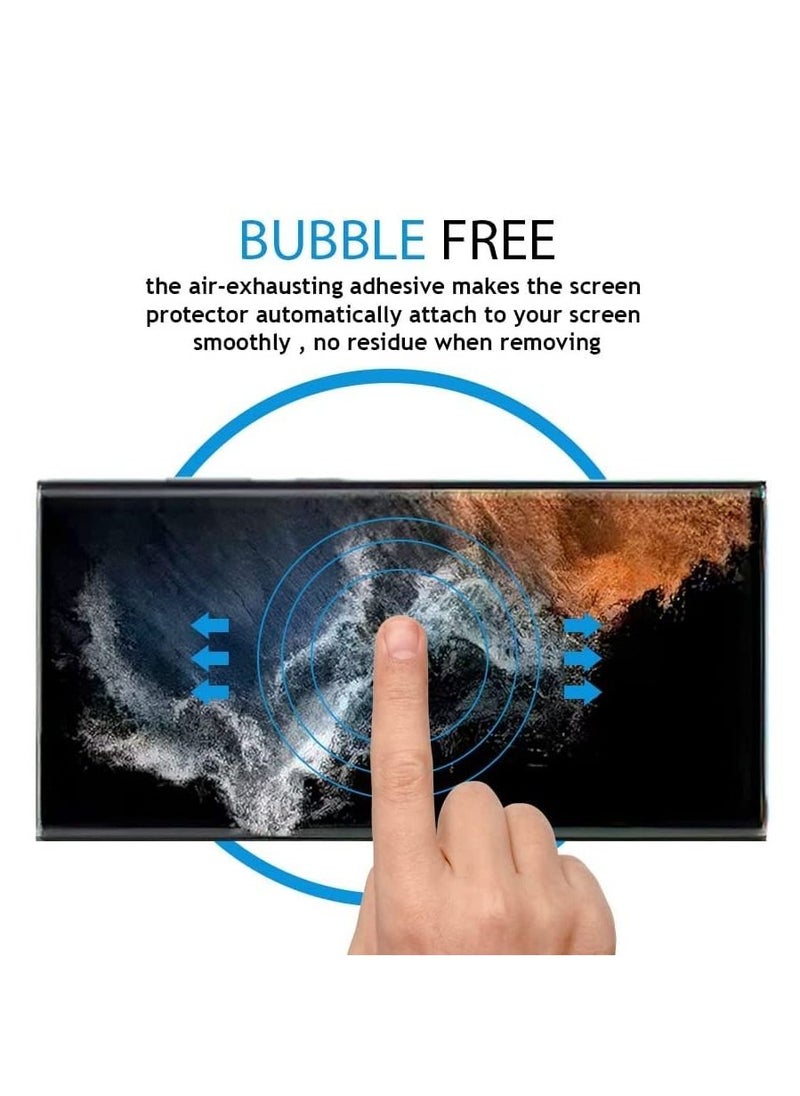 Pack of 2+2 Screen Protector and Camera Lens Protector for Samsung Galaxy S22 Ultra 5G (6.8") 3D Full Coverage,Shell Friendly, 9H Hardness, Easy To Install Screen Protector