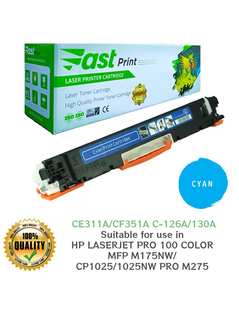 Fast Print Toner 126A/130A CYAN - CE311A/CF351A  - Image 1