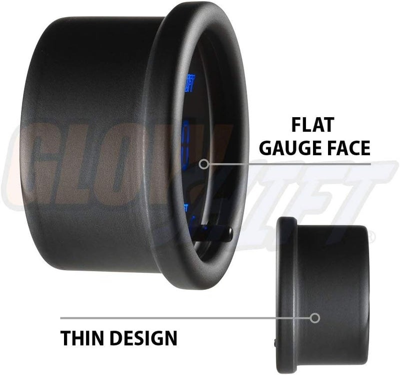 GLOWSHIFT 10 Color Digital 300F Transmission Temperature Gauge Kit - Includes 1/8-27 NPT Electronic Sensor & Wiring - Multi-Color LED Display - Tinted Lens - for Car & Truck - 2-1/16" (52mm) - Image 5