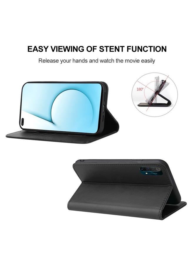 اس-توب جراب هاتف Realme X50 5G بإغلاق مغناطيسي من الجلد - Image 4