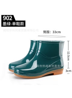 Womens Short Barrel Rain Boots Kitchen Waterproof Non-slip Running Shoes Special Offer Labor Saving Rubber Shoes China Made 902 Green