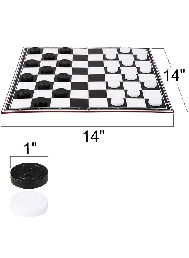 Gamie Checkers Board Game, Classic Foldable Family Board Game for Game Night, Indoor Fun and Parties, Develops Logical Thinking and Strategy, Best Gift Idea for Kids - Image 3