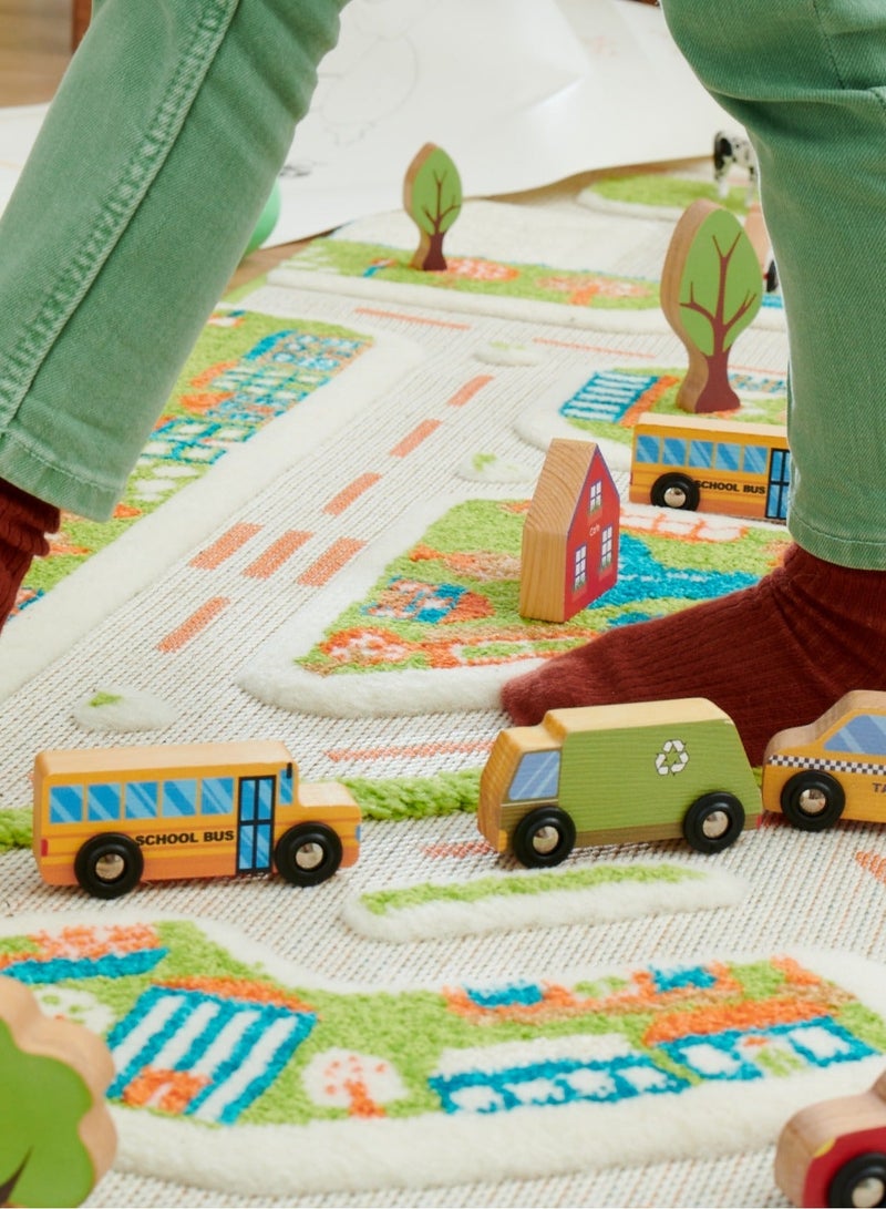 IVI 3D Play Carpet Mini City - Medium | Blue | Activity Playmat for Kids & Children | Bedroom, Living Room, Nursery Rug | Polypropylene | Foldable | 150 cm x 100 cm - Image 4