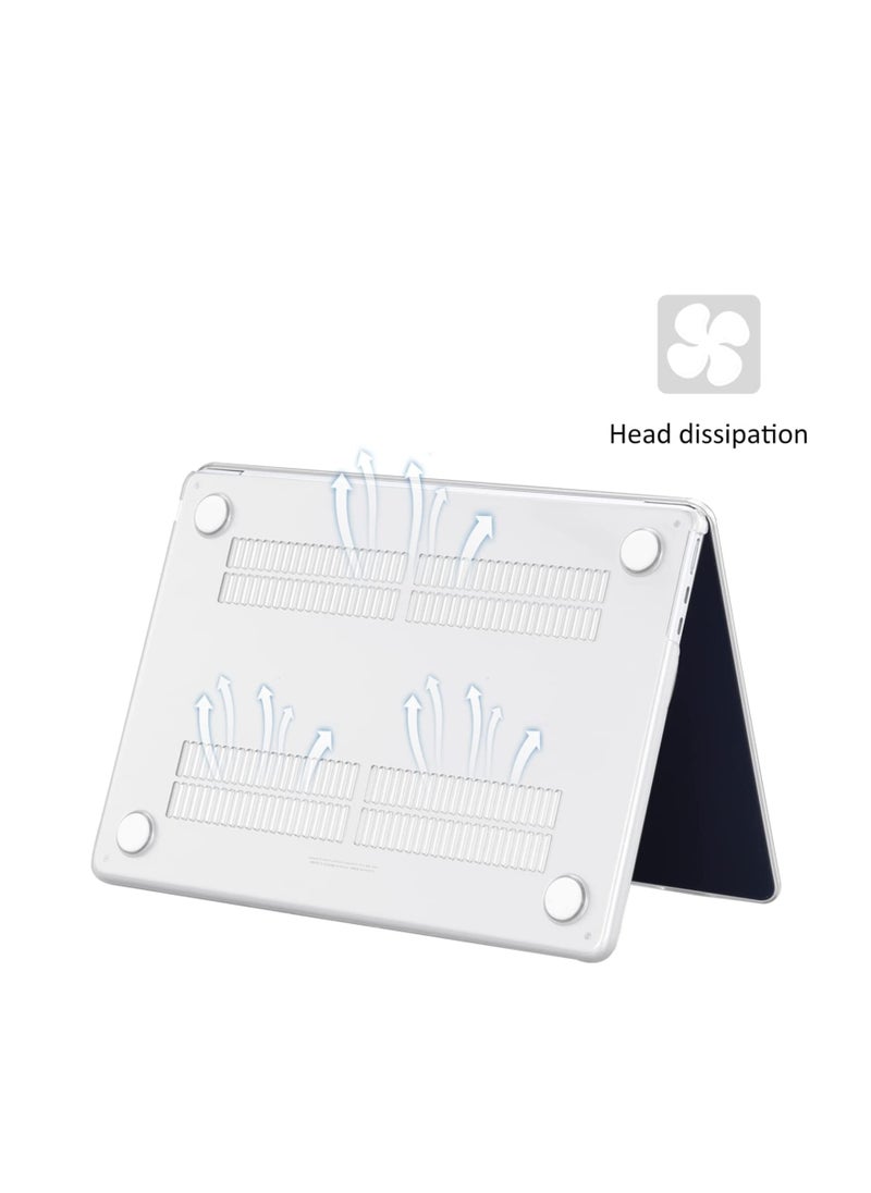Generic 3 in 1  15" Macbook Air Hard Case Compatible with 2023 Release M2 Chip A2941 and 2024 Release M3 Chip A3114 and 2025 Release M4 Chip A3241, Hard Shell Case & Keyboard Cover & Screen Film for New Mac Air 15 inch Frosted Clear  - Image 3