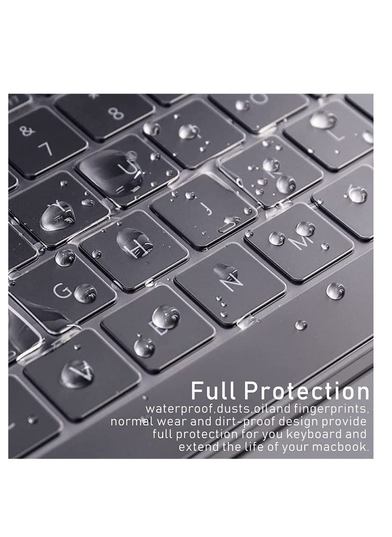 Generic - 3 in 1  15" Macbook Air Hard Case Compatible with 2023 Release M2 Chip A2941 and 2024 Release M3 Chip A3114 and 2025 Release M4 Chip A3241, Hard Shell Case & Keyboard Cover & Screen Film for New Mac Air 15 inch Frosted Clear - Image 1