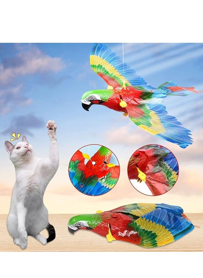 عام لعب الطيور الإلكترونية المحاكاة مع الأضواء والتفاعل، ألعاب القطط الداخلية التلقائية المتفاعلة للكاكاتو طيور الحدائق. - Image 3