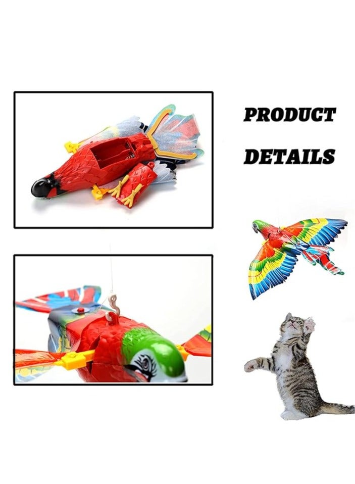 عام لعب الطيور الإلكترونية المحاكاة مع الأضواء والتفاعل، ألعاب القطط الداخلية التلقائية المتفاعلة للكاكاتو طيور الحدائق. - Image 4