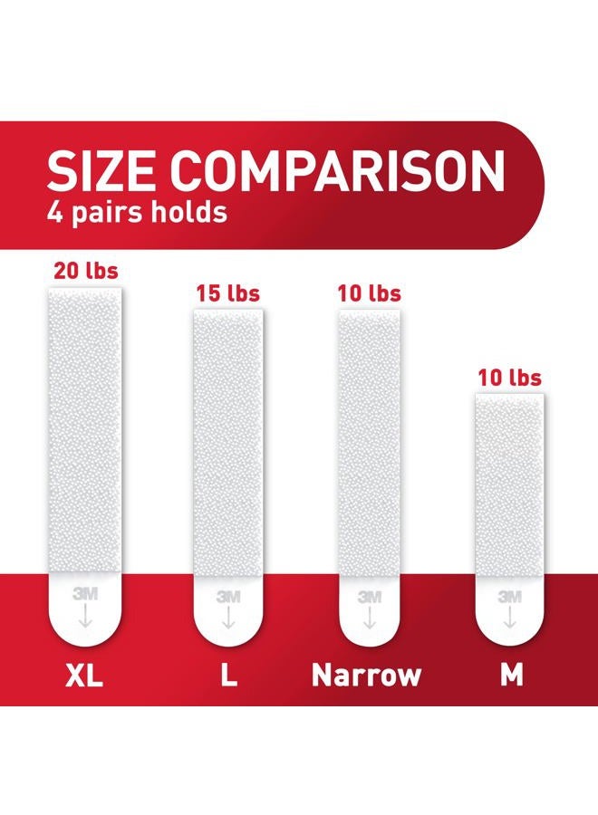 Command 20 lb XL Heavyweight Picture Hanging Strips 10 Pairs (20 Command Strips), Damage-Free Hanging Picture Hangers, Heavy Duty Wall Hanger for Home Decor, White Adhesive - Image 5