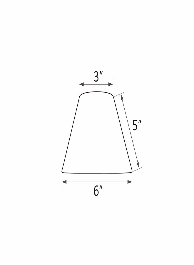Aspen Creative 32110-2A, Hardback Empire Clip-On Chandelier Lamp Shade, Off-White, 3" Top x 6" Bottom x 5" Slant Height, Set of 2 - Image 5
