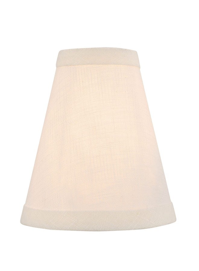 Aspen Creative 32110-2A, Hardback Empire Clip-On Chandelier Lamp Shade, Off-White, 3" Top x 6" Bottom x 5" Slant Height, Set of 2 - Image 4