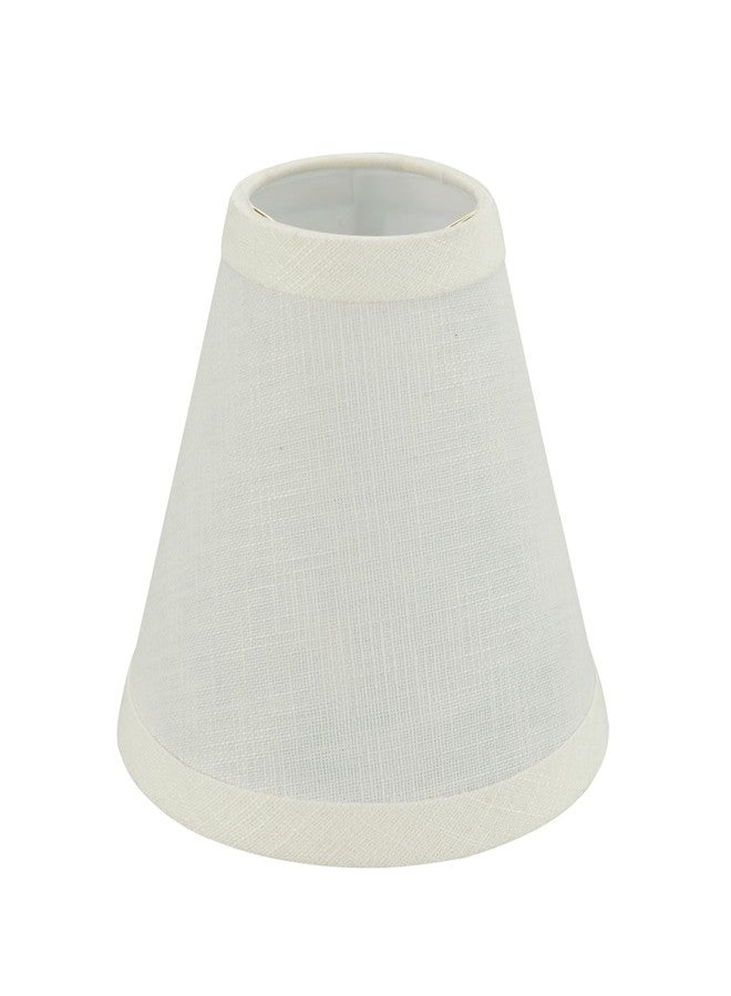 Aspen Creative 32110-2A, Hardback Empire Clip-On Chandelier Lamp Shade, Off-White, 3" Top x 6" Bottom x 5" Slant Height, Set of 2 - Image 3