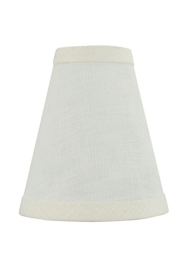Aspen Creative 32110-2A, Hardback Empire Clip-On Chandelier Lamp Shade, Off-White, 3" Top x 6" Bottom x 5" Slant Height, Set of 2 - Image 2