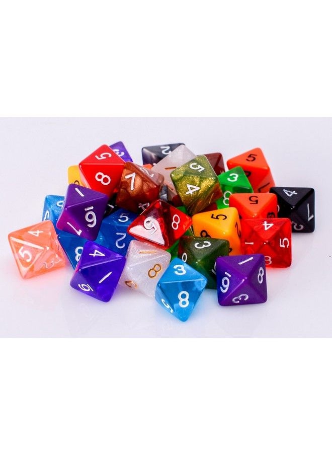 Easy Roller Dice Co. 25 Count Assorted Pack Of 8 Sided Dice Multi Colored Assortment Of D8 Polyhedral Dice  - Image 2