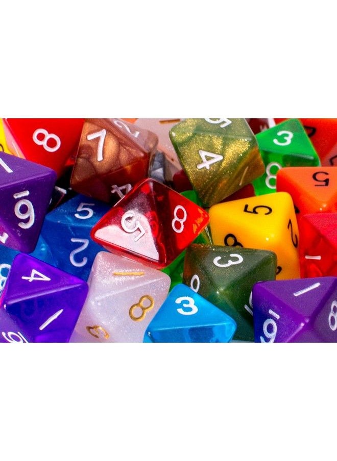 Easy Roller Dice Co. 25 Count Assorted Pack Of 8 Sided Dice Multi Colored Assortment Of D8 Polyhedral Dice  - Image 4