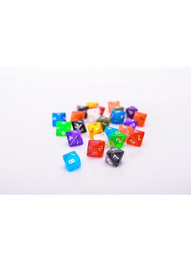 Easy Roller Dice Co. 25 Count Assorted Pack Of 8 Sided Dice Multi Colored Assortment Of D8 Polyhedral Dice  - Image 5