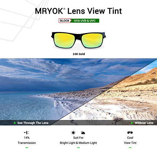 Mryok UV400 Replacement Lenses for Oakley Ten X - 24K Gold - Image 5