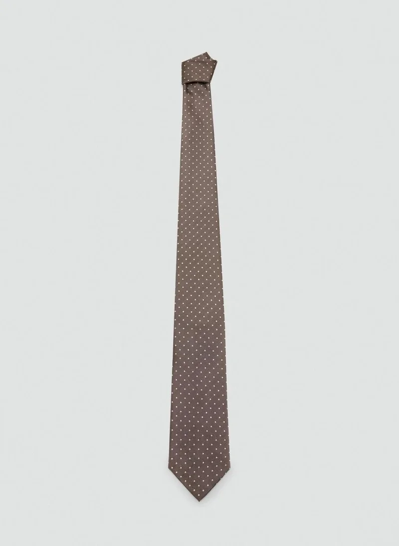Mango Man Polka-dot silk tie