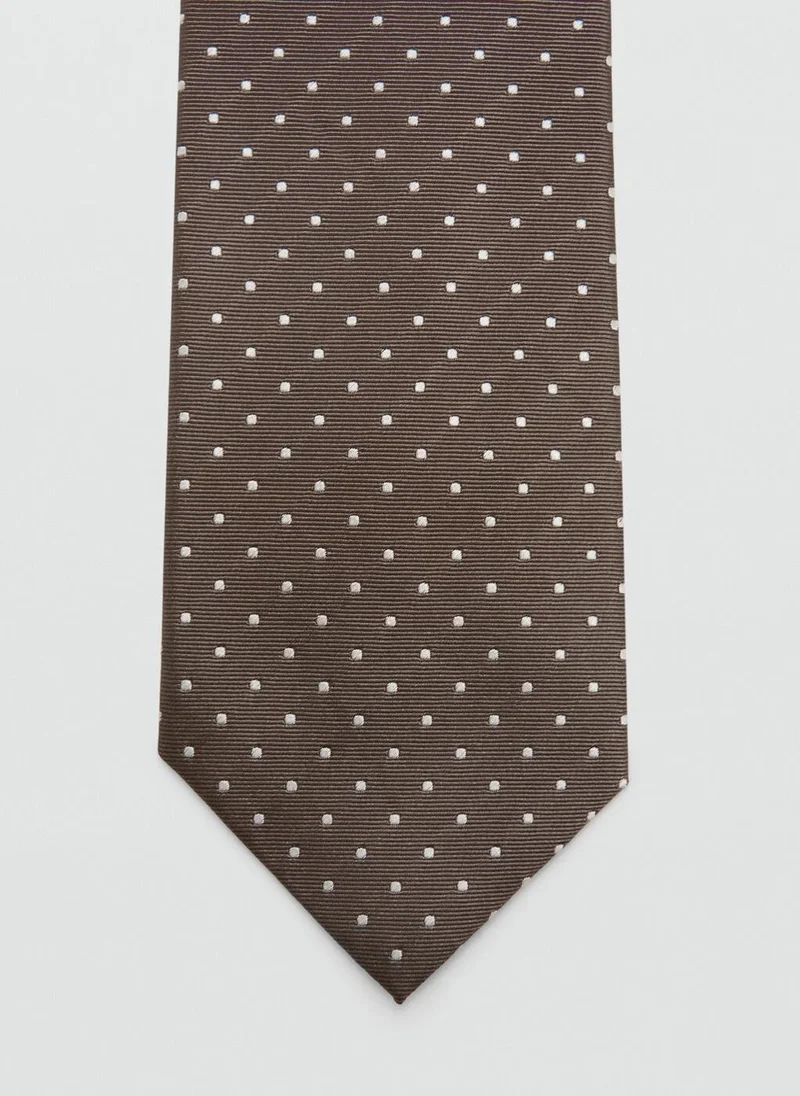 Mango Man Polka-dot silk tie
