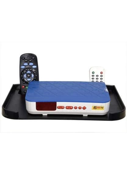 SKS SKS Set Top Box Stand with 2 Remote Holder Plastic Wall Shelf Number of Shelves 1 Black 
