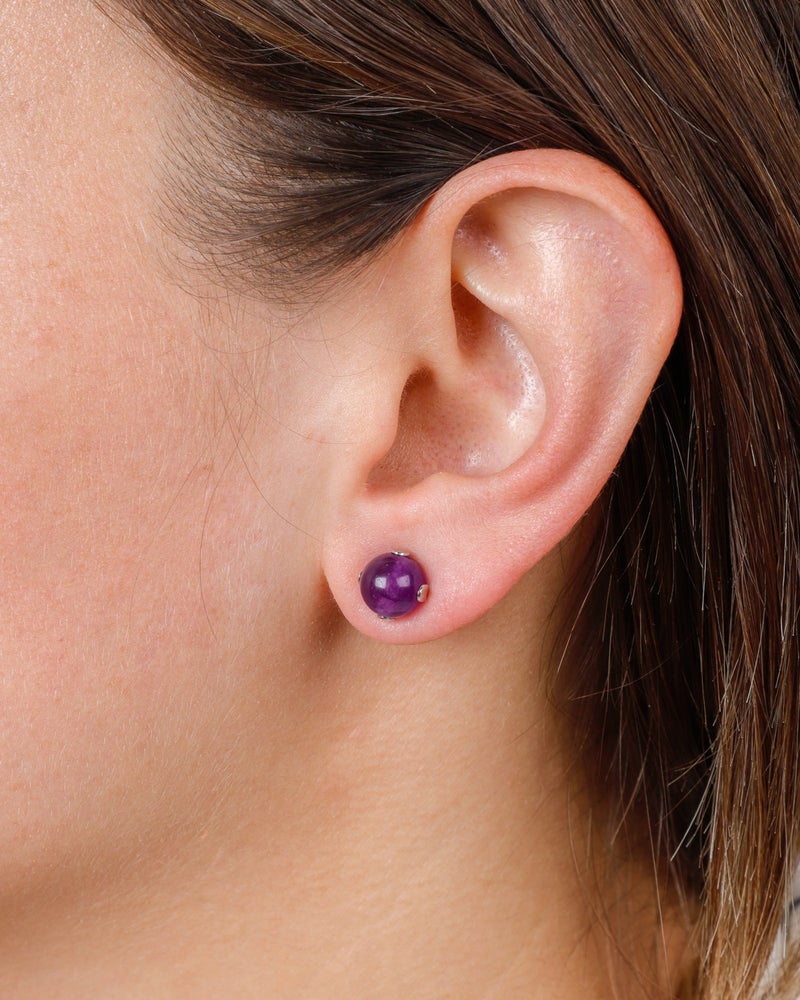 İlterus Natural Stone Amethyst Earring 