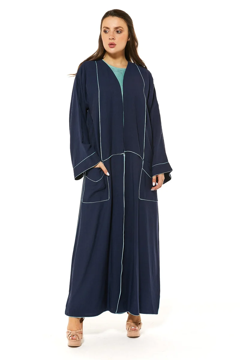 Moistreet Pocket Detailed Abaya