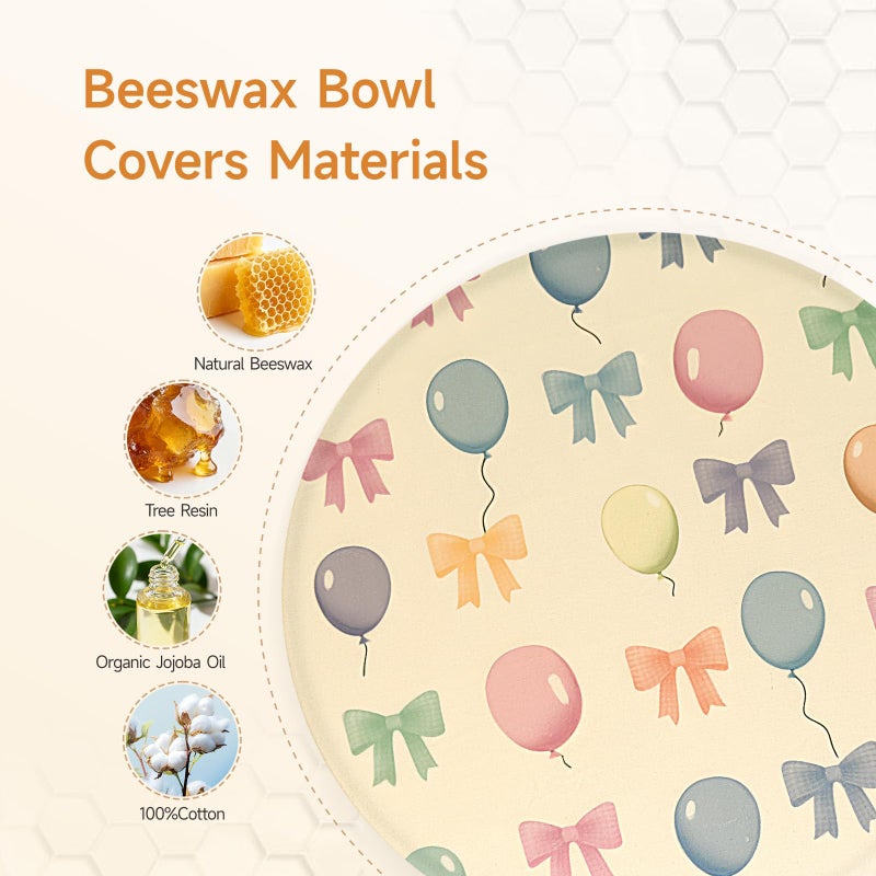 Nedsewor Beeswax Bowl Covers for Bread Proofing (2 Pack, 10 Inch) â€“ Reusable Cotton Sourdough Bread Covers with Elastic Edge, Ideal Bowl Caps for Mixing Containers & Bread Proofing Baskets - Image 4