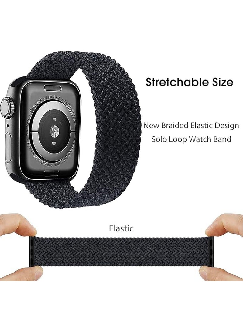 Bands Compatible with Apple Watch 38mm 40mm 41mm Series 9/8/7/SE/6/5/4/3/2/1 IWatch Ultra/Ultra 2/Braided Solo Loop Nylon Fabric Strap M - Image 4