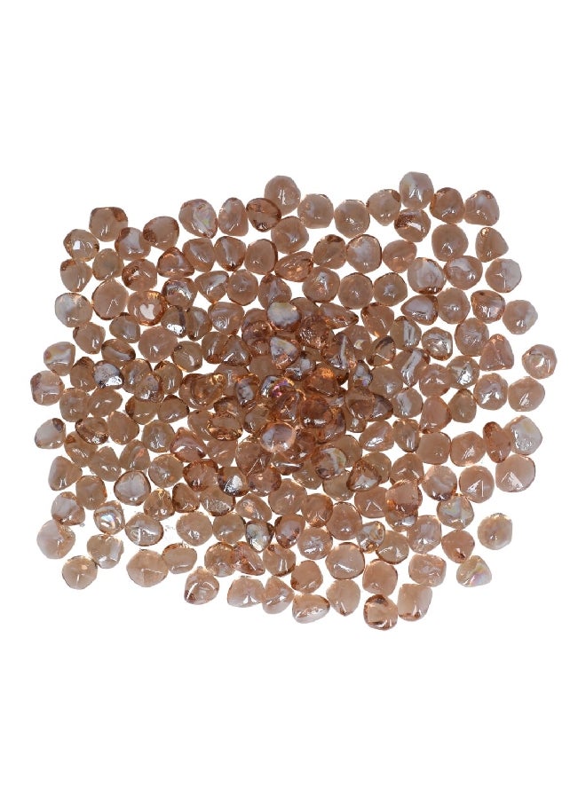 LIVING ACCENTS Elegant and Decorative Tempered Glass Stone Peach T-G-STONE  - Image 3