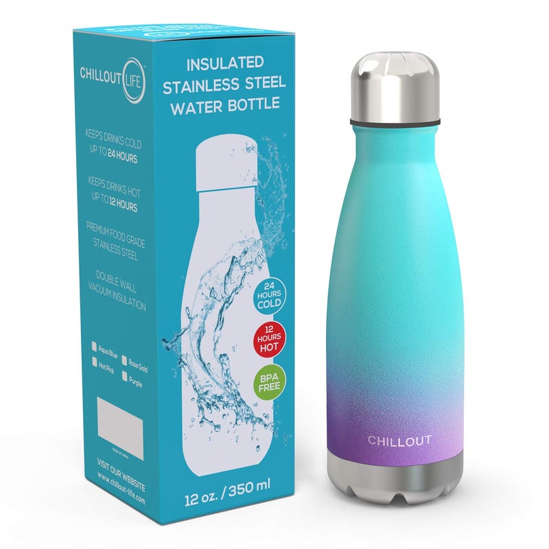 CHILLOUT LIFE Stainless Steel Water Bottle for Kids School: 12 oz Double Wall Insulated Cola Bottle Shape for Cold and Warm Drinks  BPA Free Metal Sports Bottle for Boys  Girls & Women - Image 2