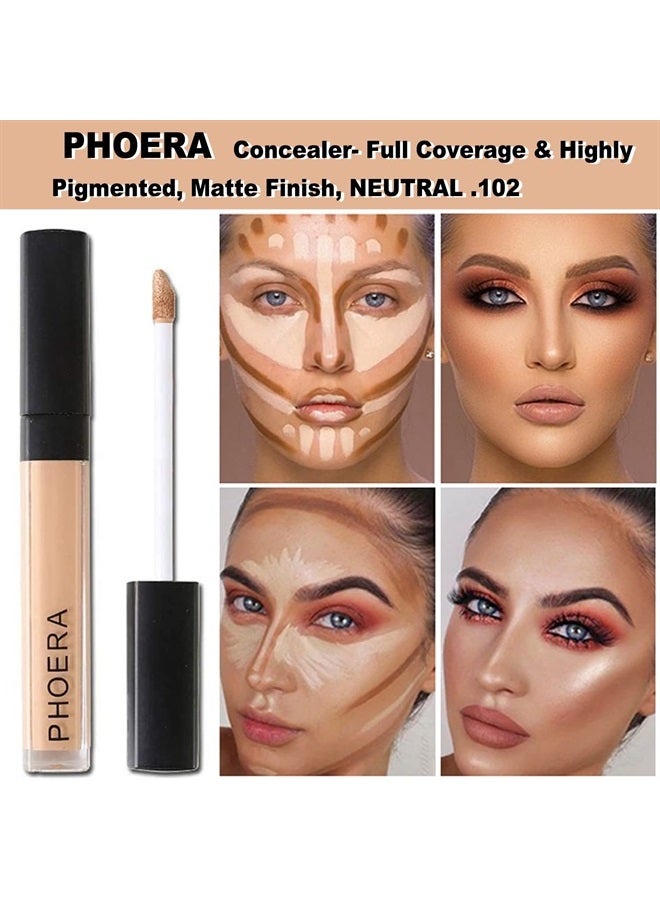 Hilareco PHOERA Foundation,Full Coverage Foundation,PHOERA Primer,PHOERA Powder,PHOERA Concealer PHOERA Makeup Set, Kabuki Makeup Brushes Foundation Brush Powder Brush,2 Makeup Sponge (2 PCS #103 Warm peach) - Image 3