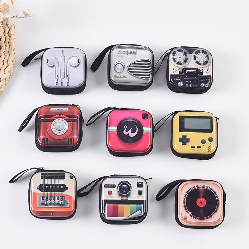Creative Tinplate Coin Purse, Retro Tape Coin Purse, Cartoon Key Bag, Coin Headphone Cosmetics Bag - Image 2