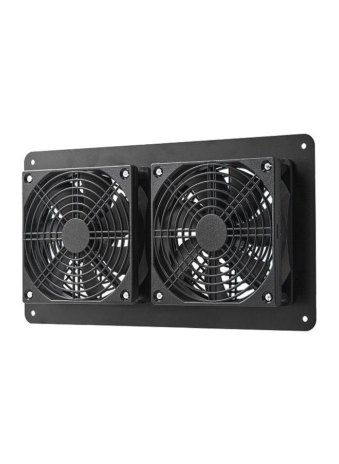 Generic - Solar Powered Dual Fan Panel Fan 10W Weatherproof solar panel kit  for Small Chicken Coops, Greenhouses, Sheds,Pet Houses, Window Exhaust - Image 1