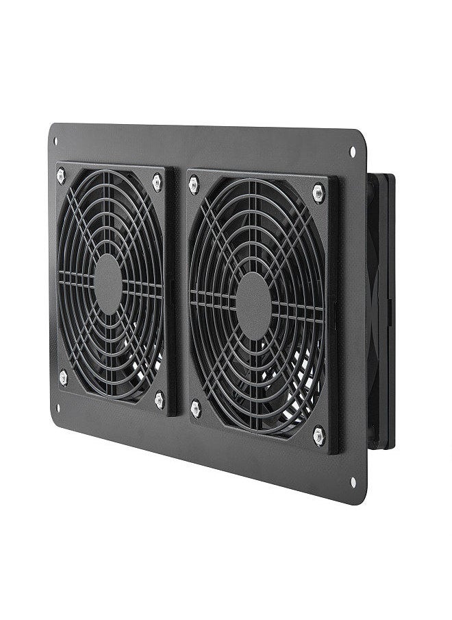 Generic - Solar Powered Dual Fan Panel Fan 10W Weatherproof solar panel kit  for Small Chicken Coops, Greenhouses, Sheds,Pet Houses, Window Exhaust - Image 1