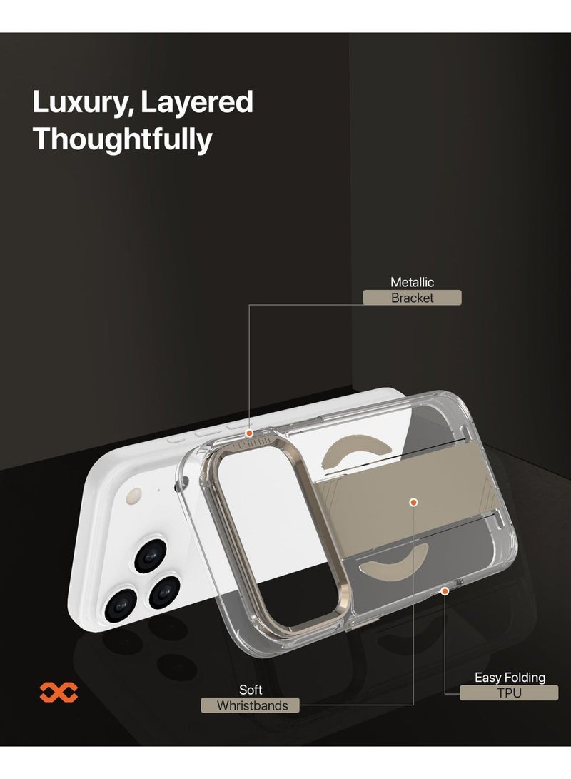 Fuxin iPhone 17 Pro 360° Rotatable Ring Stand Case Pristine Black, MagSafe Compatible, Multi-Angle Viewing, N52 Magnet, Military Grade Drop Protection, Precision Fit, Enhanced Button/Port Access Hands-Viewing, Raised Edge, Sleek & Lightweight, Infinyty  Lite - Image 3