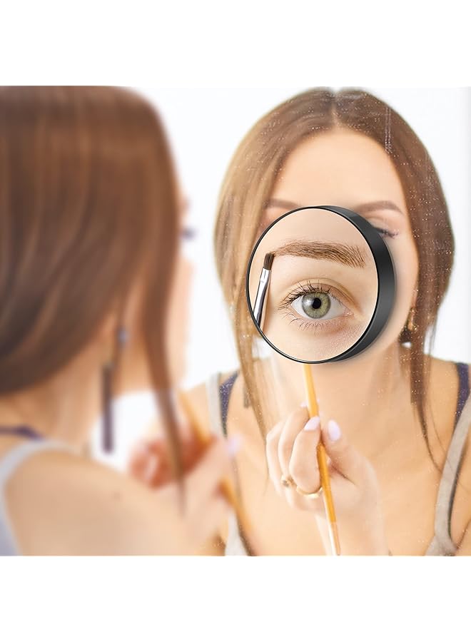 إيروريكس مرآة مكبرة 30X، مرآة مكبرة صغيرة مع كوب شفط وملقط كمرآة مكبرة للسفر، مجموعة مرآة مدمجة لنتف الحواجب 3.5 بوصة - Image 4