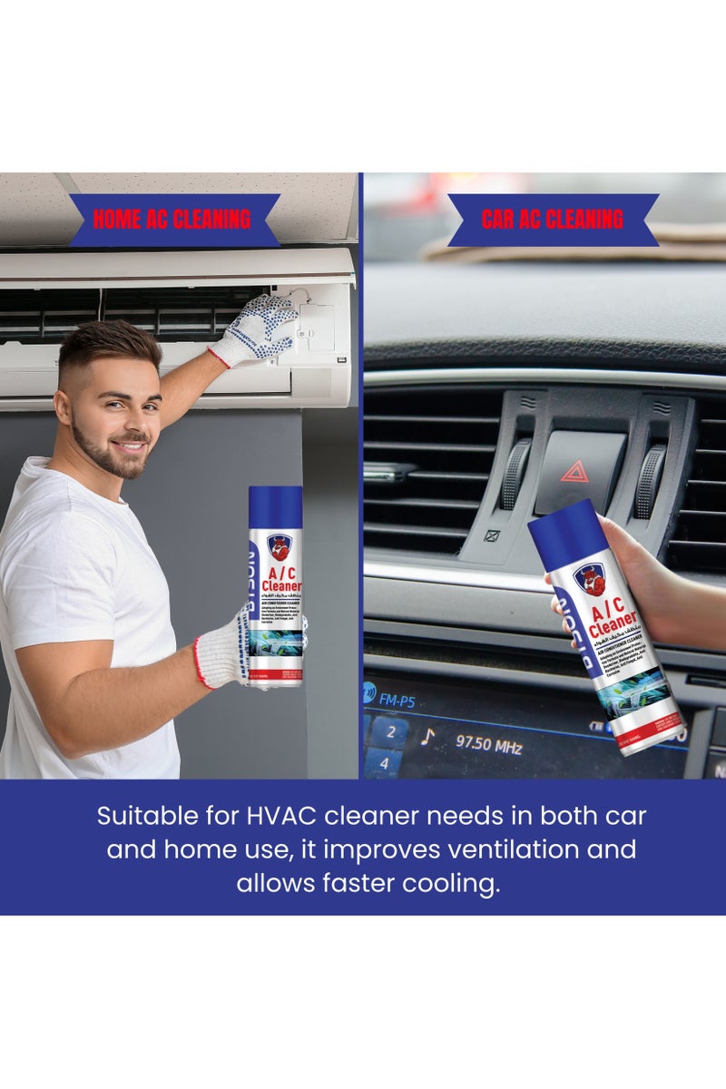 BYSON Air Conditioner Cleaner Foam Spray for Car and Home Use - Removes Dust Dirt and Odours - Cleans AC Vents and Coils - Improves Airflow and Freshness for Better Cooling Performance - Image 3