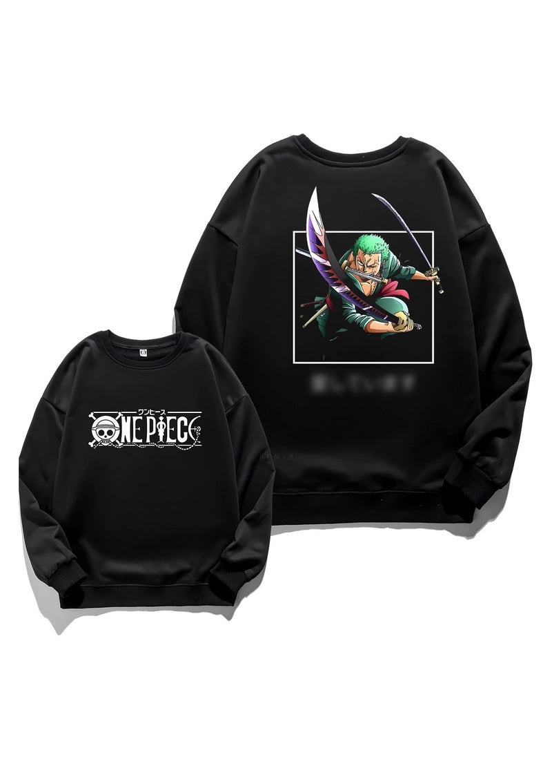KUYING New One Piece Retro Washed Round Neck Hoodie  - Image 1
