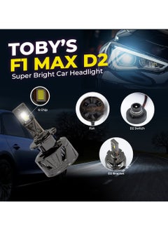 Toby's Toby's New Launched F1 MAX D2 HID to LED Headlight Bulb With 70Watts/Pair and 7000lm  - Image 3