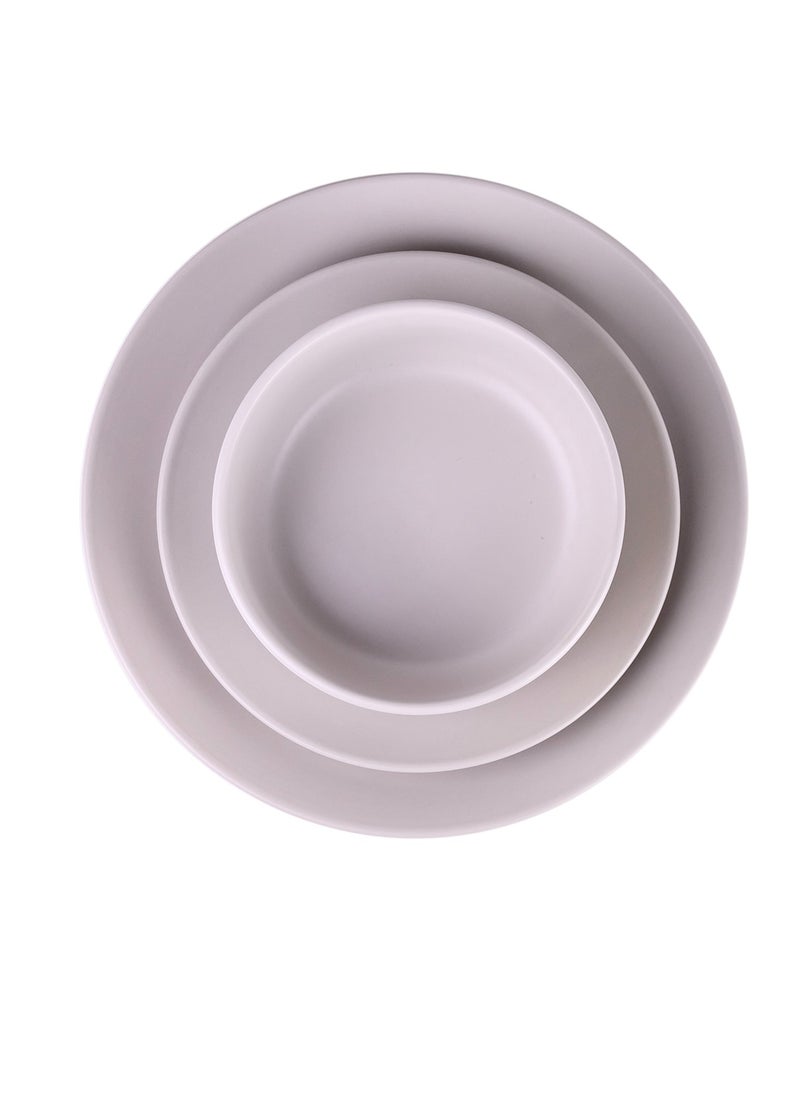 Cuisine Art - Cuisine Art OHA 12-Piece Glazed Dinner Set - Cream - Image 1