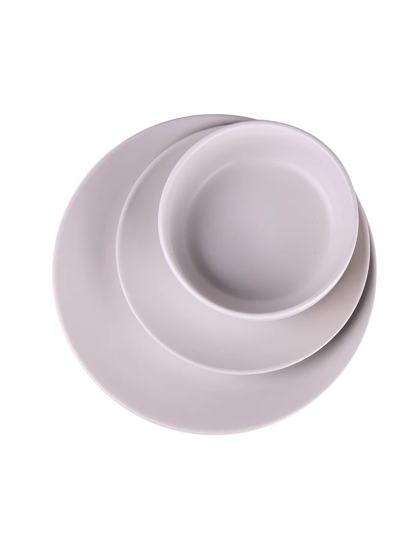 Cuisine Art Cuisine Art OHA 12-Piece Glazed Dinner Set - Lavender Grey color.