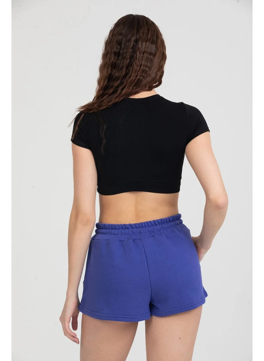 Twenty3 Women's Basic Short Pocket Shorts with Elastic Waist