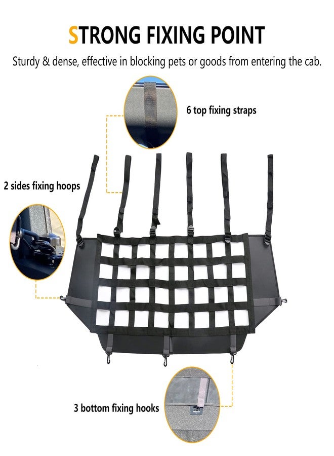 RERPRO for Ford Bronco Pet Dog Safety Barrier Divider Trunk Cargo Isolation Mesh Net for Ford Bronco 4 Door 2021 2022 2023 2024 2025 Driving Safely with Pet for Small Medium Large Pets - Image 3