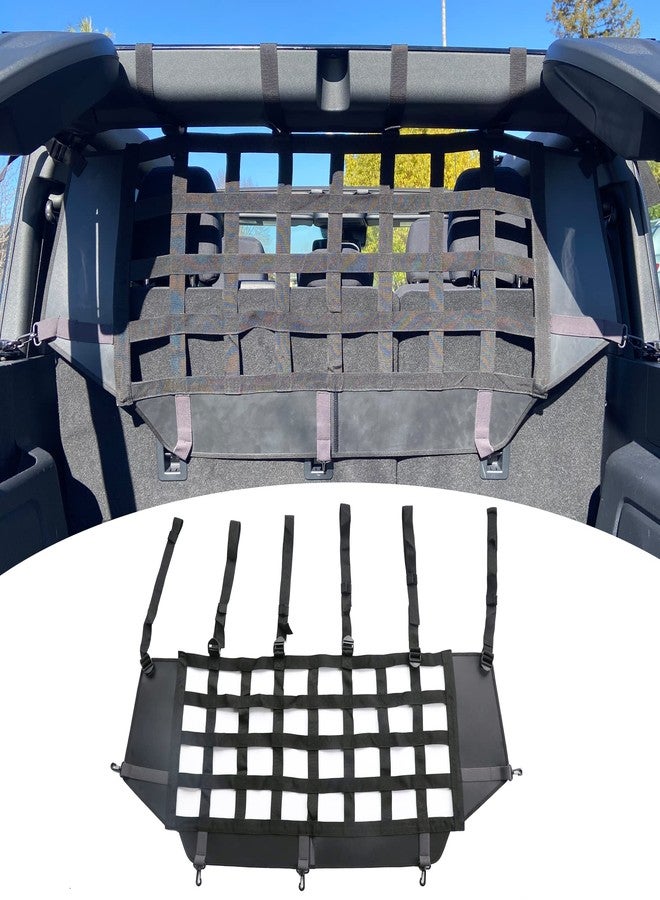 RERPRO for Ford Bronco Pet Dog Safety Barrier Divider Trunk Cargo Isolation Mesh Net for Ford Bronco 4 Door 2021 2022 2023 2024 2025 Driving Safely with Pet for Small Medium Large Pets - Image 1