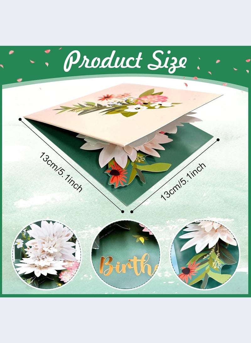 MAOGEDA Birthday Cards for Women, Lotus Flower Forever Paper Pop Up Greeting Card 3D Popup Birthday Gift Greeting Cards with Envelope for Anniversary, Birthday, Special Celebration  - Image 2