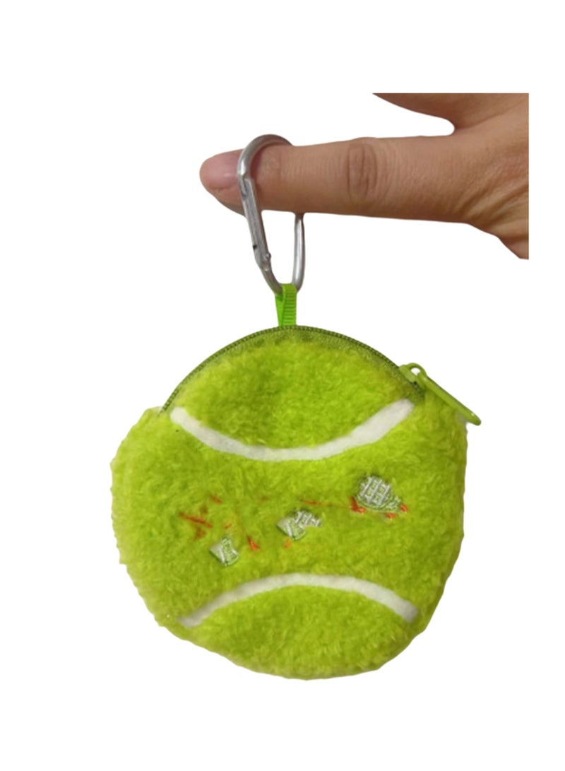 12cm Green Tennis Coin Purse Pendant Keychain Plush Doll Backpack Accessories Bag Pendant Cartoon Bag Accessories Doll Gift  - Image 1