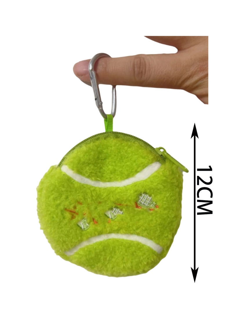 12cm Green Tennis Coin Purse Pendant Keychain Plush Doll Backpack Accessories Bag Pendant Cartoon Bag Accessories Doll Gift  - Image 2