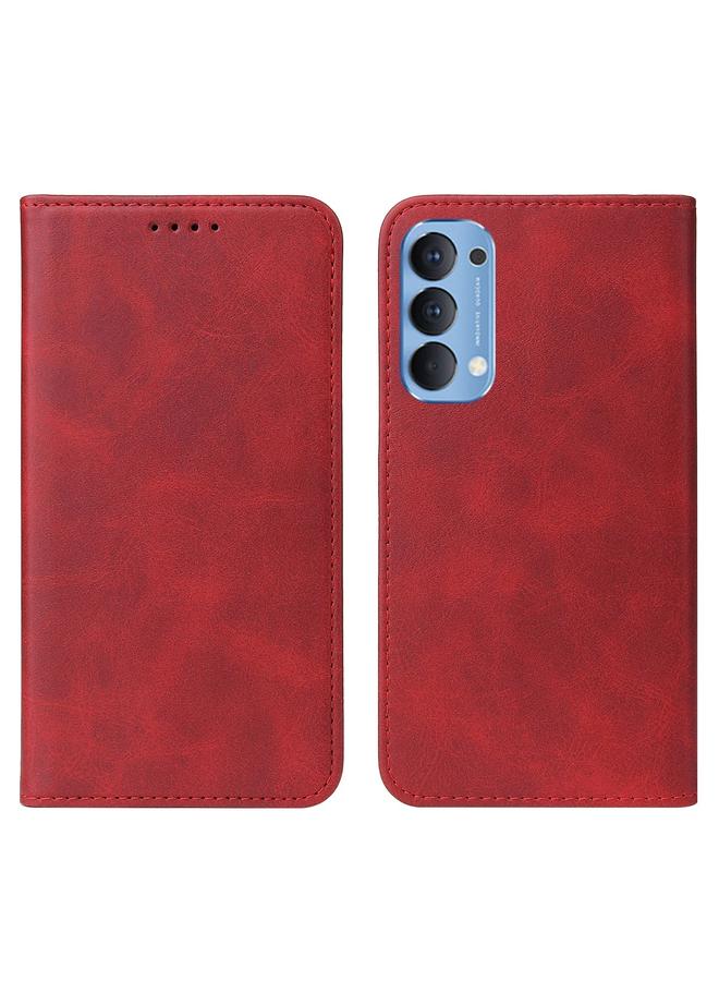 اس-توب جراب هاتف OPPO Reno4 المصنوع من الجلد بإغلاق مغناطيسي - Image 2