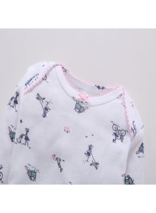 MiniMe Three-Piece Clothing Set for Girls | 0-6 Month | Various | Cotton | High Quality |hooded jacket cardigan with a bodysuit and pants | Comfortable | Durable & Long Lasting | Soft Touch - Image 5