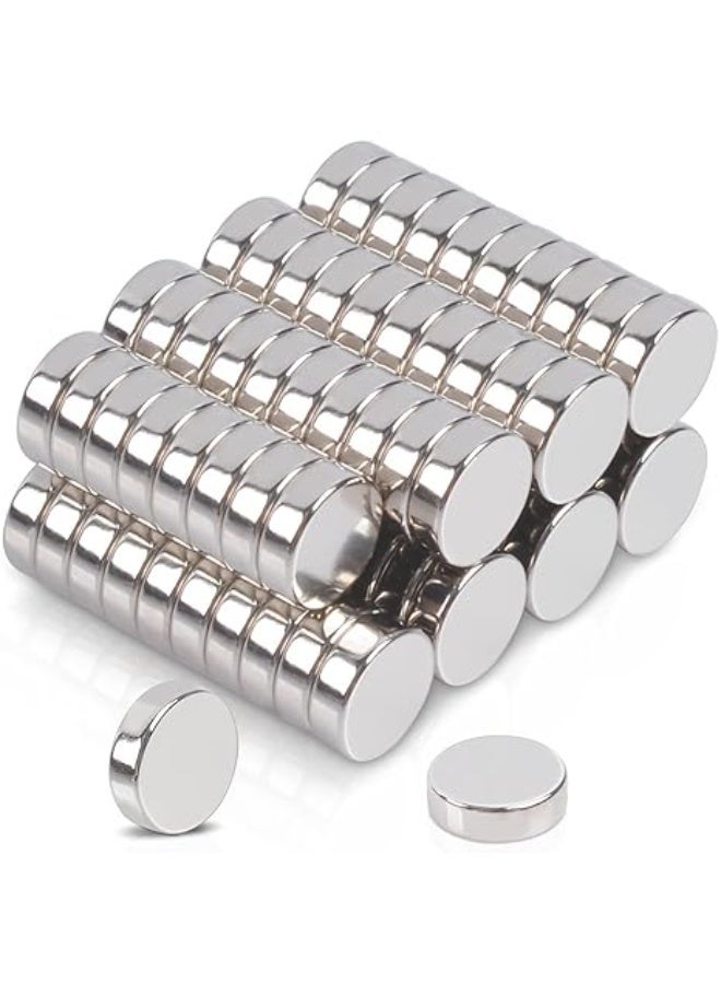 VITION 60pcs Neodymium Disc Magnets 8x2mm, Super Strong Magnets for Fridge, Whiteboard, Crafts (Silver) - Image 1