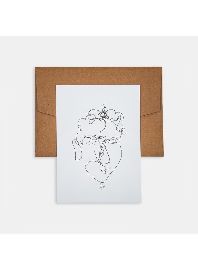 PK Design Mini Poster Line Drawings Man 1 - Image 1